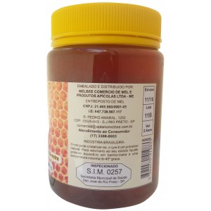Mel Puro - Várias Floradas - Embalagem 1 Kg Pote com Tampa Lacre