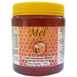 Mel Puro - Várias Floradas - Embalagem 1 Kg Pote com Tampa Lacre